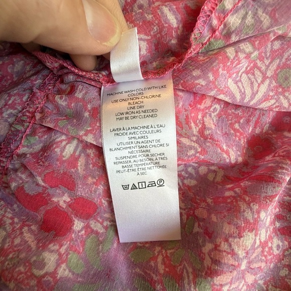 Free People Womens Small Pink Multi Floral Sheer Groovy Ruffle Maxi Feminine - Picture 13 of 13